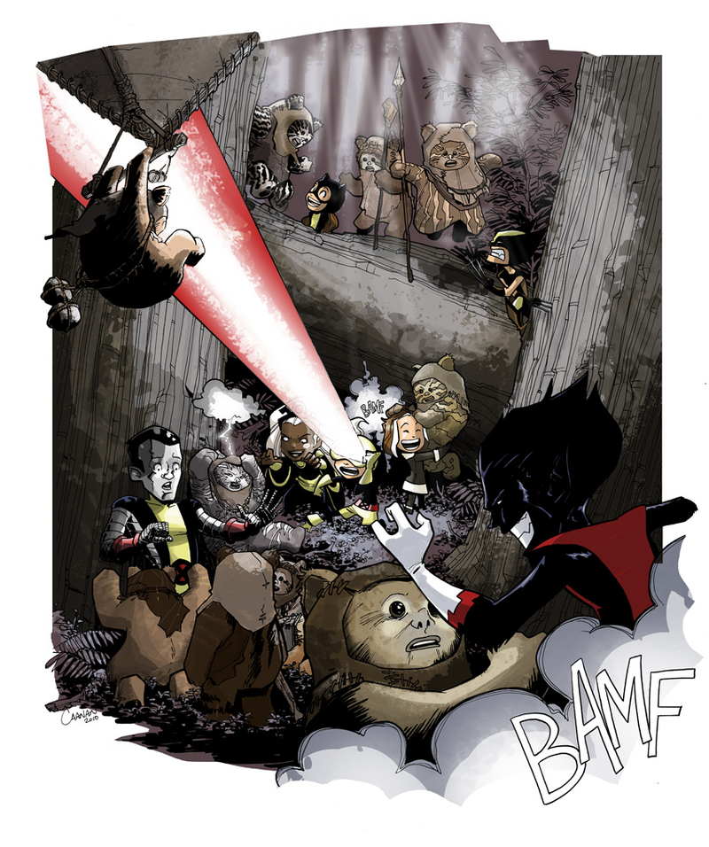 Illustration for article titled The Greatest X-Men Crossover and Mash-Up Art of All Time